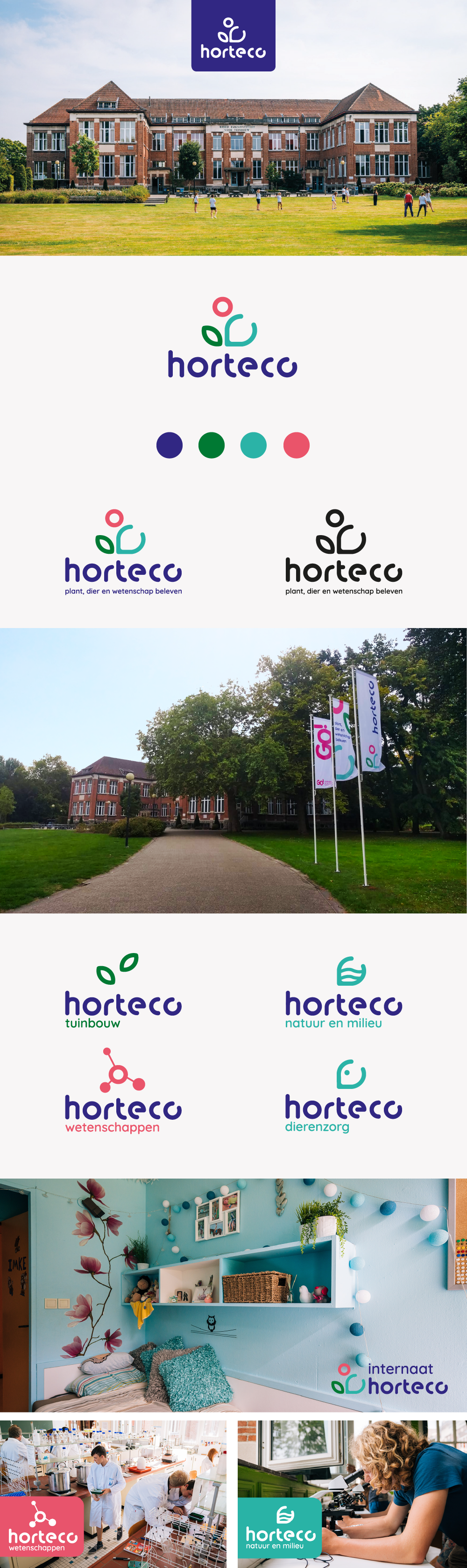 Rebranding huisstijl school Horteco portfolio Studejo